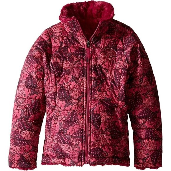 The North Face Girls Reversible Mossbud Butterfly Swirl Jacket XL 18 - Picture 1 of 11